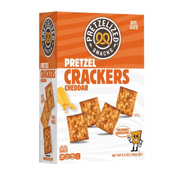 Pretzelized Pretzel Crackers Cheddar 6.5oz 12ct